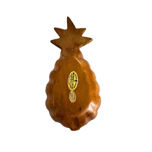 Vintage Monkey Pod Acacia Wood Pineapple Bowl - Picture 3 of 8